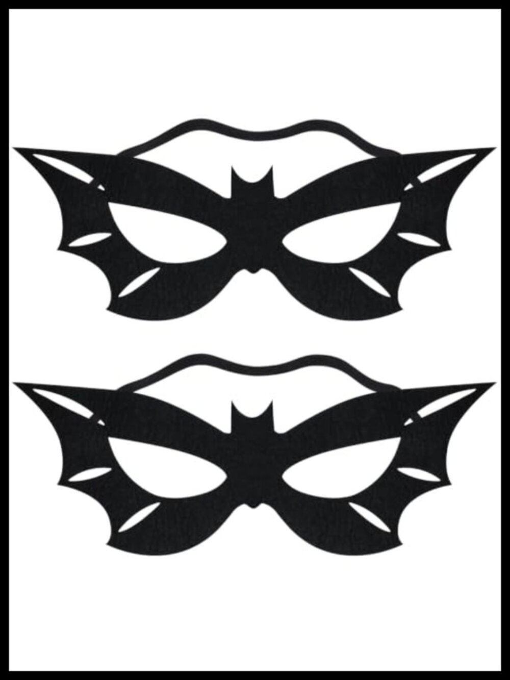 Felt Superhero Eye Mask Adjustable Cosplay Costume Accessory 2 Pack